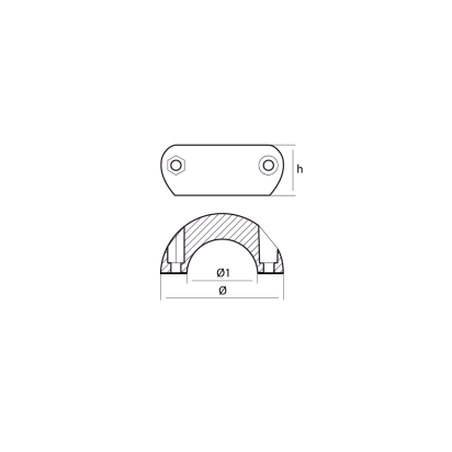 AL Shaft collar naca profile Ø 35mm