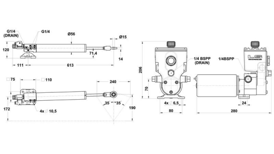 Linear drive 40ST16 NEWAVE 24V RI