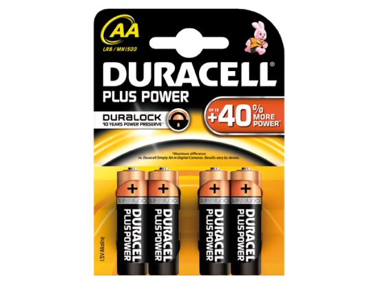 DURACELL PLUS MN1500, AA, 4-PACK