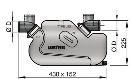 Waterlock type LSS , D 50 mm