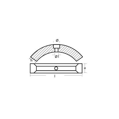 AL Volvo  Penta collar for 3 blade sail drive, 4 blade folding prop