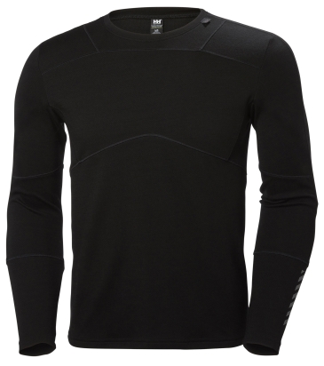 HH LIFA MERINO CREW 990 BLACK