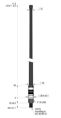 CX4 is an omnidirectional dipole antenna (zwart)