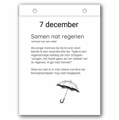 Zeilen Scheurkalender