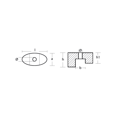 Zinc Vetus Small block for Bow thrust KW3 - V-SET0153