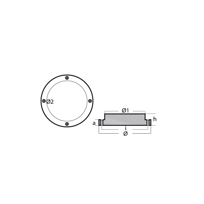 Zinc Detra propeller anode Ø180 Azimut-Benetti type