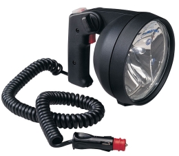 Hella Twin-Beam Handzoeklicht  Halogeen  12V / 55W & 100W ( 2 reflectoren )  Rubberen behuizing  Spi