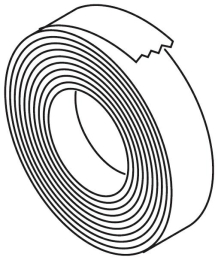 Isolatieband glaswol, t.b.v. uitlaatslang, rol 50m