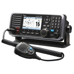 Marine VHF radio INT/Basel channels, ATIS, DSC, AIS RX, Optional Command Mic, NMEA2000, IPX8