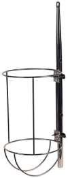 RVS Fenderhouder  rech tmodel voor 1 Stootwil  A=235mm  B=415mm ( Majoni 4 ) ( Ø25mm bevestigingsbeu