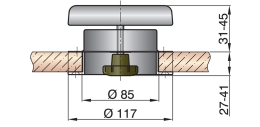 Paddestoelventilator type Portos 1 RVS316